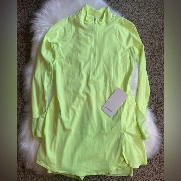 lululemon athletica | Dresses | Lululemon Nulux Long Sleeve Tennis Dress  Size 8 Fzap Faded Zap Yellow | Poshmark